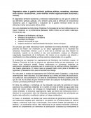 Diagnóstico sobre la gestión territorial