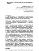 Importancia de la investigacion en las ciencias contables