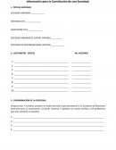 Información para la Constitución de una Sociedad