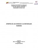 APORTES DE LAS CIENCIAS A LA NATURALEZA HUMANA