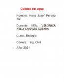 Calidad del agua