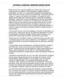 Jóvenes y violencia: obedecer desde chicos