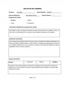 Solicitud de cambios. Proyecto: Coco Miel