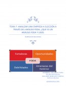ANALIZAR UNA EMPRESA A ELECCIÓN A TRAVÉS DEL ANÁLISIS FODA