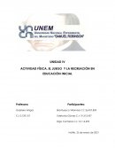 Actividad física, el juego y la recreación en educación inicial