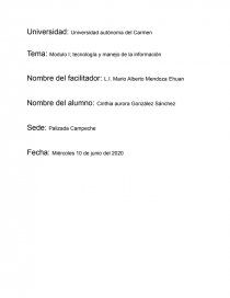Modulo I; tecnología y manejo de la información. Página 1