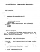 PRACTICA DE LABORATORIO “ Pruebas Analíticas de Evaluación sensorial I”