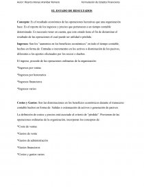 El resultado económico de las operaciones lucrativas que una organización hace. Página 1