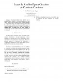 Leyes de Kirchhoff para Circuitos de Corriente Continua