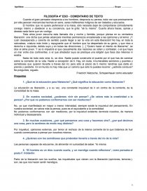 FILOSOFÍA 4º ESO - COMENTARIO DE TEXTO. Página 1