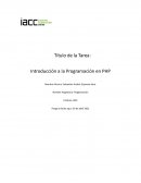 Introducción a la Programación en PHP