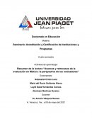 Resumen de la lectura “Avances y retrocesos de la evaluación en México: la perspectiva de los evaluadores”