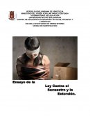 Ensayo de la ley contra el secuestro y la extorsión