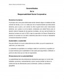 Generalidades De la Responsabilidad Social Corporativa