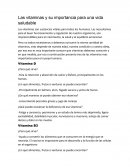 Las vitaminas y su importancia para una vida saludable