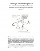 La educación maternal, prácticamente olvidada por los institutos de formación docente