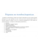 PURPURAS NO TROMBOCITOPENICAS