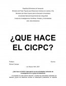 ¿Que hace el CICPC?