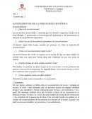 Antecedentes de la Psicología científica