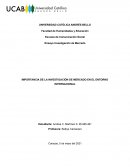 IMPORTANCIA DE LA INVESTIGACIÓN DE MERCADO EN EL ENTORNO INTERNACIONAL