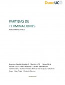 PARTIDAS DE TERMINACIONES