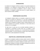 INVESTIGACIÓN CUALITATIVA