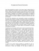 El lenguaje como proceso de comunicaicón