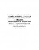 Ejemplo pedagógico de la Escuela Rural Mexicana y la creación de la Escuela Secundaria Mexicana