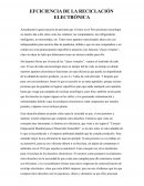 EFCICIENCIA DE LA RECICLACIÓN ELECTRÓNICA
