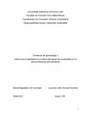 Informe de la legislación en materia del desarrollo sustentable en el área profesional del estudiante