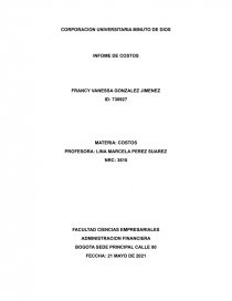 INFORME DE COSTOS. Página 1