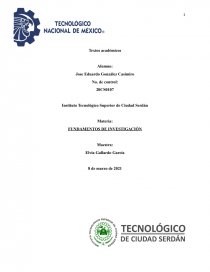 FUNDAMENTOS DE INVESTIGACIÓN. Página 1