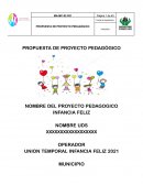 PROPUESTA DE PROYECTO PEDAGÓGICO INFANCIA FELIZ