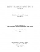 ELEMENTOS Y HERRAMIENTAS DE UN ENTORNO VIRTUAL DE APRENDIZAJE