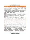 DEFINICIÓN DE PRODUCTOS