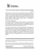 Procesos de control de gestión en instituciones gubernamentales