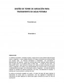 DISEÑO DE TORRE DE AIREACIÓN PARA TRATAMIENTO DE AGUA POTABLE