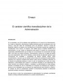 Ensayo El carácter científico transdisciplinar de la Administración