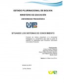 SITUANDO LOS SISTEMAS DE CONOCIMIENTO