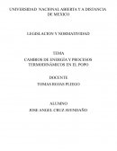 CAMBIOS DE ENERGÍA Y PROCESOS TERMODINÁMICOS EN EL POPO