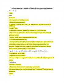 Lineamientos para la Entrega de Proyecto de Análisis de Sistemas. Página 1