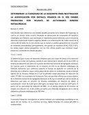 DETERMINAR LA CAPACIDAD DE LA DOLOMITA PARA NEUTRALIZAR LA ACIDIFICACIÓN POR METALES PESADOS EN EL RÍO TAMBO PRODUCIDA POR RELAVES DE ACTIVIDADES MINERO METALÚRGICAS