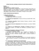ESTRUCTURA DEL INFORME DE PROYECTO SOCIO TECNOLÓGICO II