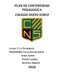 PLAN DE CONTINUIDAD PEDAGOGICA