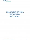 PROCEDIMIENTO PARA INSTALACIÓN ANYCONNECT
