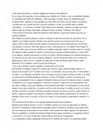 Quijote resumen. Página 1