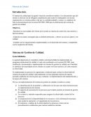 Manual de Calidad.Sistema de Gestión de Calidad