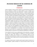 Acciones básicas de los sistemas de control