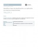 Planificaicon y su aplicación en entornos empresariales