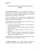 Incidencia de los presupuestos financieros sobre la planeación estratégica